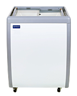 Zanduco 26'' Ice Cream Display Chest Freezer with Flat Glass and 156L Capacity - 110V