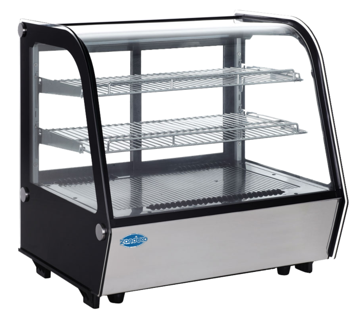 Zanduco 27" Countertop Refrigerated Showcase with 120L Capacity - 110V, 2.7A - USA
