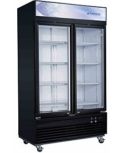 Dukers DSM-41F 41" Commercial Double Door Glass Door Merchandiser Freezer - 25.76 Cu. Ft. - USA