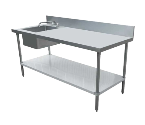 その他 DULTON STAINLESS TABLE &amp; BENCH DOUBLE marunifurniture_dulton-h945-1254d