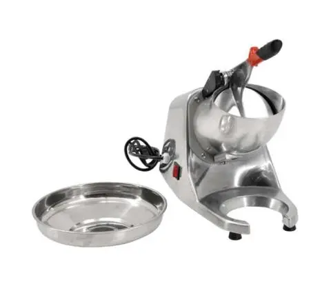 Omcan Commercial Stainless Steel Tabletop Ice Shaver 143 lb 65 Kg per Hour 110V 60 1 0.4 HP 300 W Zanduco CA
