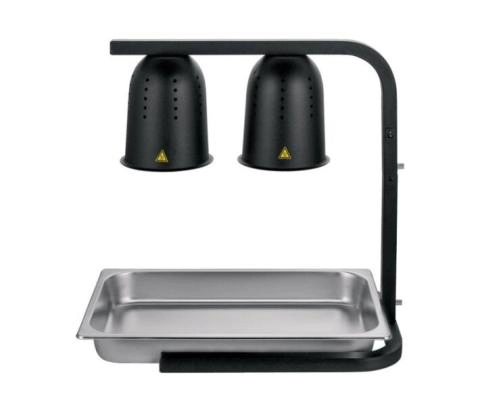 Black Bulb Heat Lamp Food Warmer with Pan 500 Watts Heat