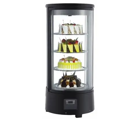 18 inch Rotating Circular Countertop Display Case Counter Top Refrigerated Display Cases Zanduco CA