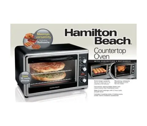 Hamilton Beach Countertop Oven with Convection and Rotisserie Countertop Convection Ovens Zanduco US