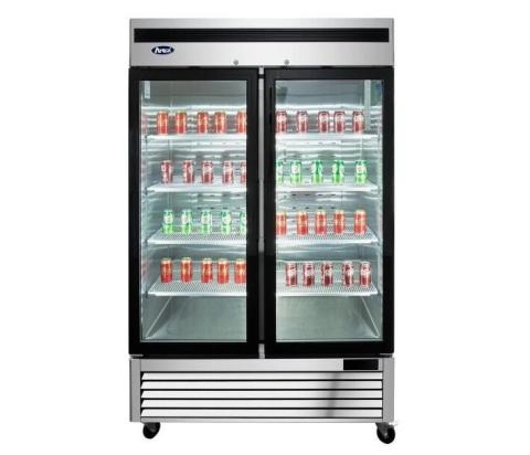Atosa MCF8703ES Bottom Mount Two Glass Door Merchandising Freezer