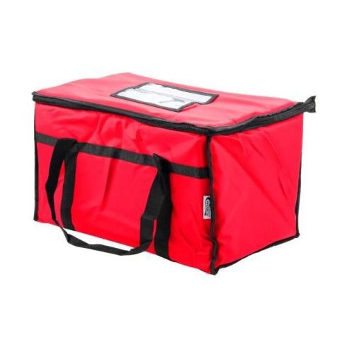 4 Pack Insulated Food Delivery Bag 23" x 13" x 15" Pan Carrier Red Nylon 