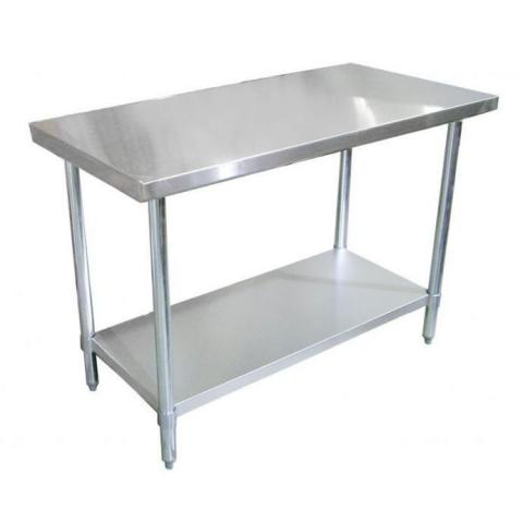 Flat Top All Stainless Steel Work Table 30"x18" NSF 