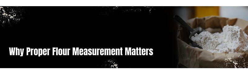 A bowl of flour next to text about flour measurement