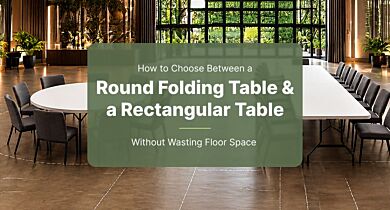 How to Choose Between a Round Folding Table and a Rectangular Table Without Wasting Floor Space