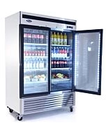 Atosa MCF8707GR 54" Bottom Mount Two Glass Door Reach In Merchandiser Refrigerator - CA