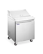 Aurora 28" Mega Refrigerated Single-Door Prep Table with 201L Capacity - 120V, 372W