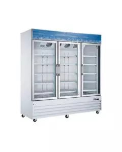 3 door hot sale glass cooler