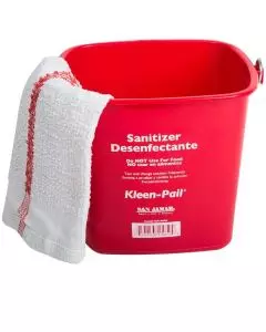 San Jamar KP97RD 3-Quart Red Kleen-Pail Container 1 Bucket 