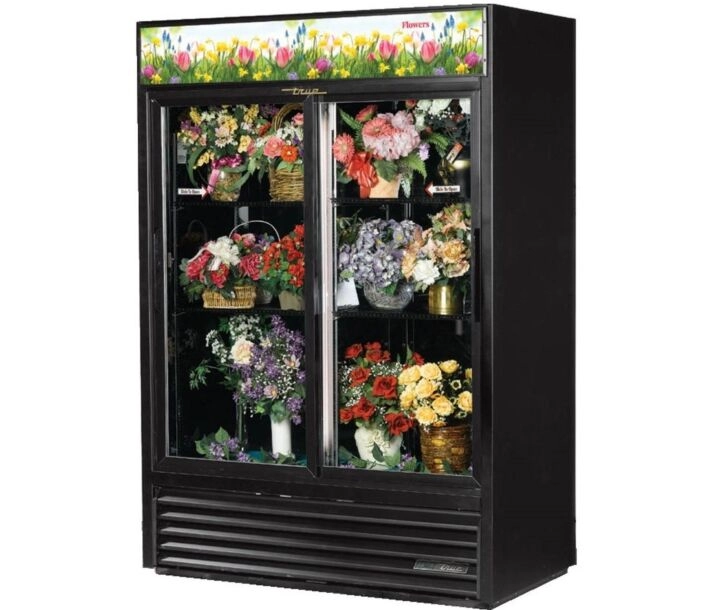 True GDM 47FC HC LD 54 quot Two Glass Door Floral Merchandiser with 47 cu