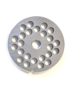 Omcan European Style #12 stainless steel plate, hubless, 8mm (5/16") - one notch/ round - CA