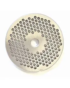 Omcan European Style #32 stainless steel plate, hubless, 4.8mm (3/16") - one notch/ round