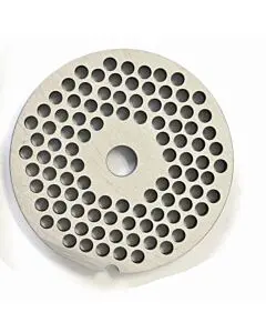Omcan European Style #32 stainless steel plate, hubless, 6mm (1/4") - one notch/ round