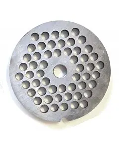 Omcan European Style #12 Stainless Steel Plate, Hubless, 8mm (5/16") - One Notch/Round
