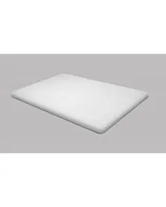 Omcan 12" x 18" x 3/4" Polyethylene White Cutting Board