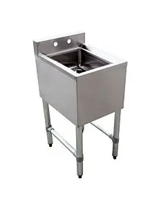 Zanduco 1 Compartment Underbar Sink with No Drain Board 10" X 14" X 10"