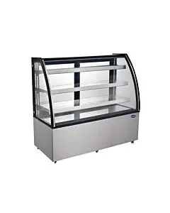 Zanduco 72" Curved Glass Refrigerated Floor Display Case