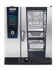 Rational CD2GRRA.0000272 iCombi Classic Single 10-Half Size Liquid Propane Combi Oven with Manual Controls - 120V