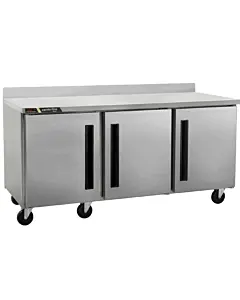 Centerline CLUC-72R-SD-WTLLL 72" Undercounter Worktop Three Solid Door Refrigerator