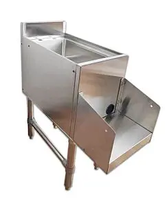 Omcan 12" x 29" x 33" Blender Station with 3" Backsplash and Faucet