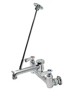 Zanduco Wall Mounted Sink Faucet with 6.5" Swing Spout and 8" Centers for Mop Sink