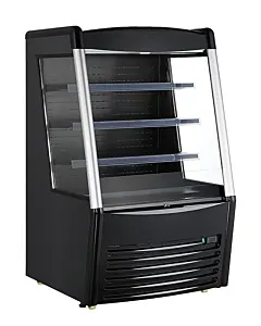 Zanduco 36" Open Refrigerated Self-Serve Display Case with 390L Capacity - Black
