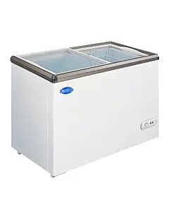 Zanduco 66" Ice Cream Chest Freezer with Flat Glass Top and 466L Capacity - 115V