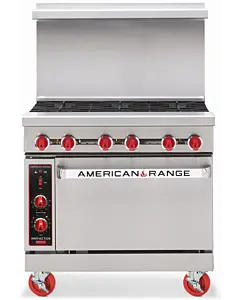 American Range AR-6 36" Heavy Duty Range 6 Burner Stove Top and Standard Oven