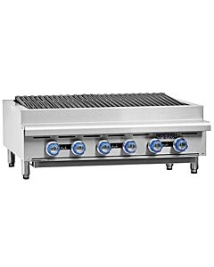 Imperial IRB-36 36" Wide Radiant Broiler with Slanted Cooking surface and 3 Bar Grates - 90000 BTU
