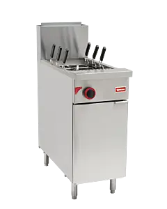 Omcan Single Tank Pasta Cooker, Natural Gas with 6 Basket - 70,000 BTU
