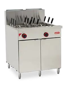 Omcan Double Tank Pasta Cooker, Natural Gas with 12 Basket - 140,000 BTU
