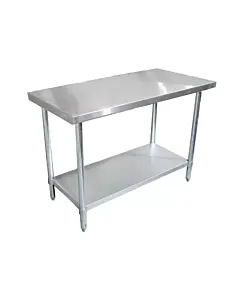 Zanduco 24" Depth Stainless Steel Standard Worktable with Undershelf