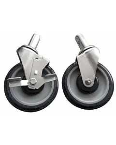 Zanduco 5" Middle Duty Bun Pan and Lug Rack Casters