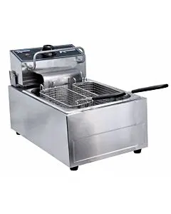 Omcan 6 Qt (7 Liters) Single Countertop Electric Fryer - 110V, 1350W