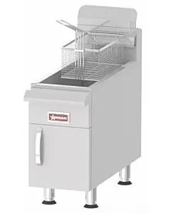 Omcan Countertop Fryer 15 lb. Capacity with Thermostat Natural Gas - 26,500 BTU