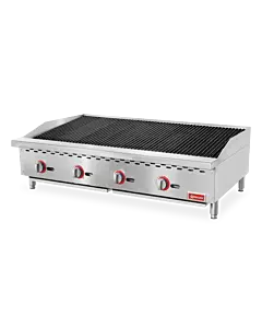 Omcan 48" Countertop Radiant Gas Charbroiler with 4 Burner - 140,000 BTU