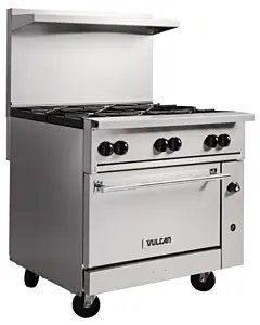 Vulcan 36S-6B Endurance Series 36" 6 Burner Range with Standard Oven and 215,000 BTU - Natural Gas/Liquid Propane