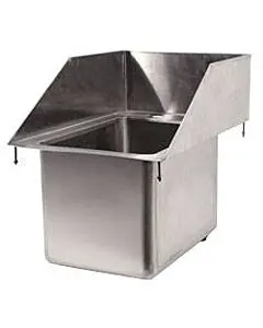 Zanduco 10" x 14" x 10" Stainless Steel Single Drop In Sink with 6" Left-Back-Right Splash