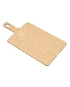 Epicurean 429-157501R 15" x 7.5" x 1/4" Natural Richlite Wood Fiber Cutting and Serving Board with 4" Handle and Ramekin Well