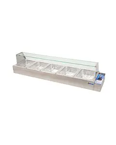 Omcan 1.8-kW Bain Marie with 5 Half-size Pans