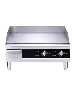 Omcan 24" Countertop Stainless Steel Electric Griddle - 3560 W