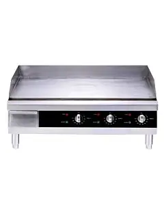 Omcan 30" Countertop Stainless Steel Electric Griddle with Cooking Area - 220V, 4500 W