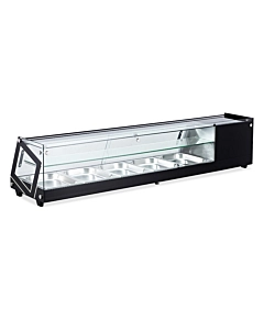 Omcan 58"/2.96 Cu. Ft. Capacity Sushi Showcase with Flat Glass