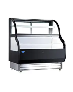 Zanduco Top Front Curved Glass and Self-Serving Lower Station Refrigerated Showcase with 510L Capacity - 220V