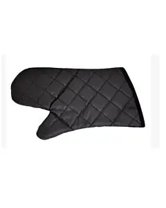 Omcan 15" Flame-Retardant Oven Mitts - Charcoal