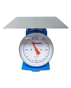 Omcan Dial Spring Scale with Stainless Steel Platform - 1 kg Capacity